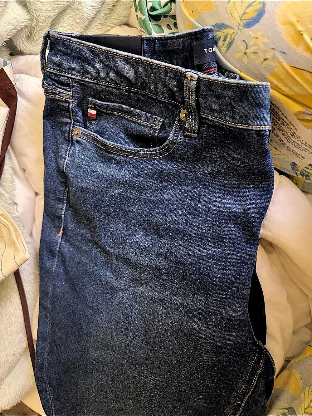 Tommy Hilfiger Tribeca Bootcut Jeans Blue Waist 12